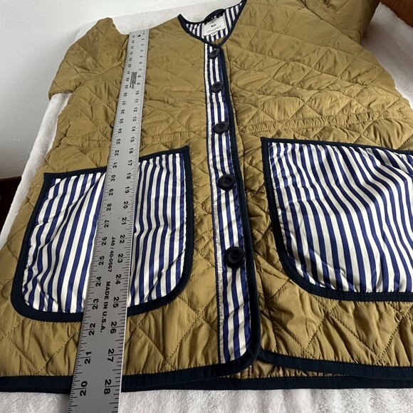 Free Assembly Women's Quilted Cinched Waist Liner Jacket Large Brown Pockets New - Picture 9 of 9